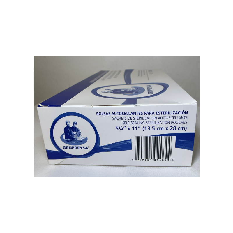 BOLSAS PARA ESTERELIZAR 13.5 CM X 28 CM (5 1/4 X 11 ) GP
