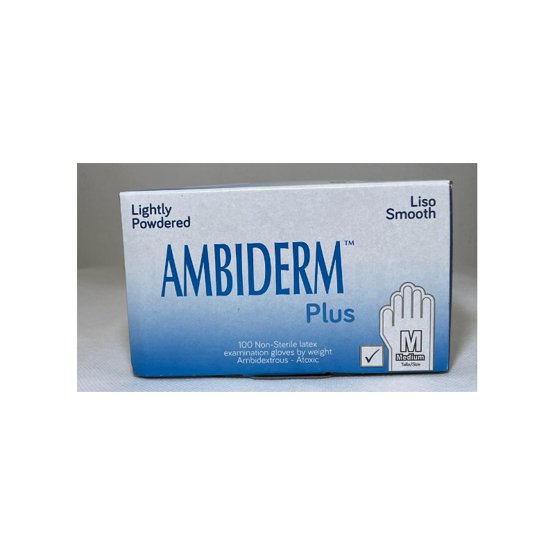 GUANTES DE LATEX AMBIDERM TALLA M