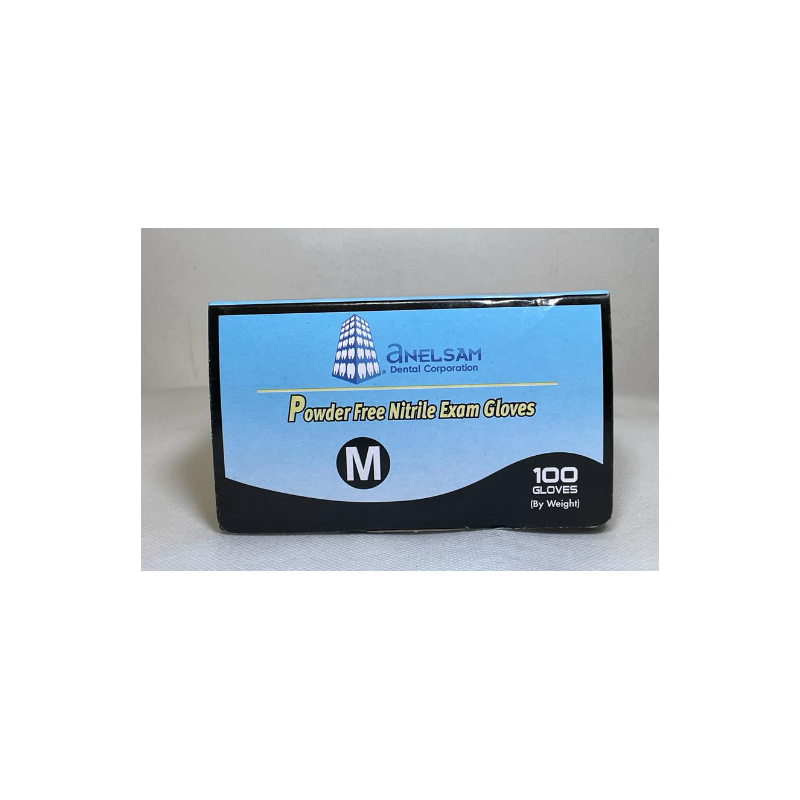 GUANTES NITRILO TALLA M ANELSAM NEGROS